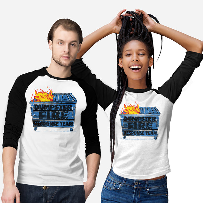 Dumpster Fire Response Team Bin-Unisex-Baseball-Tee-rocketman_art