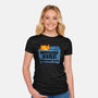 Dumpster Fire Response Team Bin-Womens-Fitted-Tee-rocketman_art