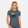 Dumpster Fire Response Team Bin-Womens-Fitted-Tee-rocketman_art