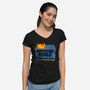 Dumpster Fire Response Team Bin-Womens-V-Neck-Tee-rocketman_art
