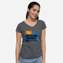 Dumpster Fire Response Team Bin-Womens-V-Neck-Tee-rocketman_art