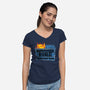 Dumpster Fire Response Team Bin-Womens-V-Neck-Tee-rocketman_art