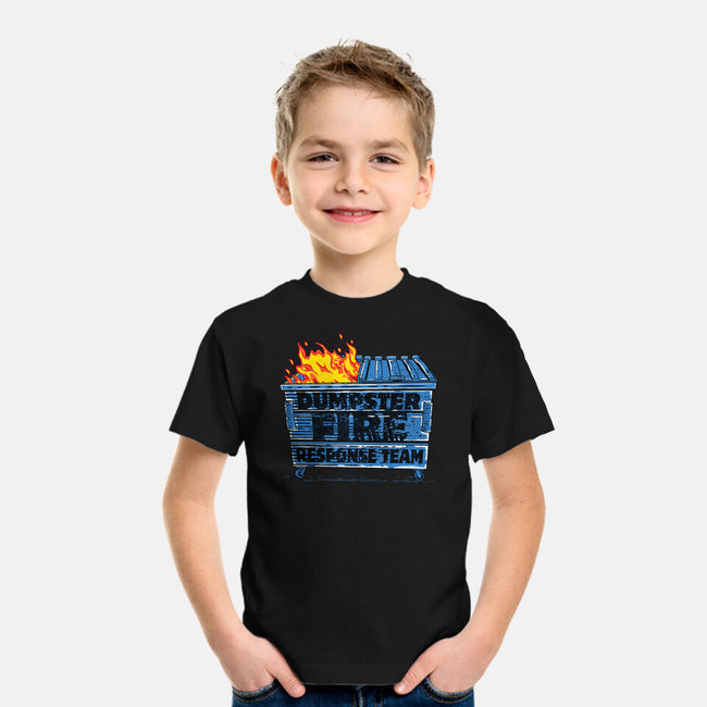 Dumpster Fire Response Team Bin-Youth-Basic-Tee-rocketman_art
