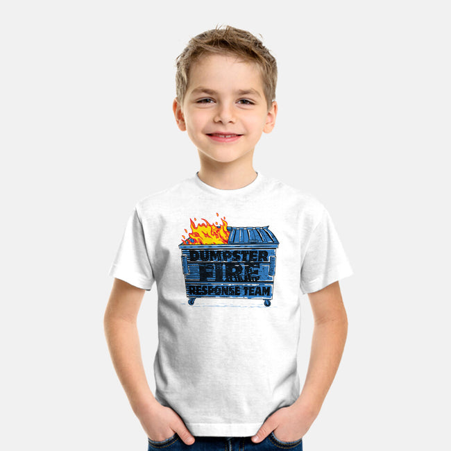 Dumpster Fire Response Team Bin-Youth-Basic-Tee-rocketman_art
