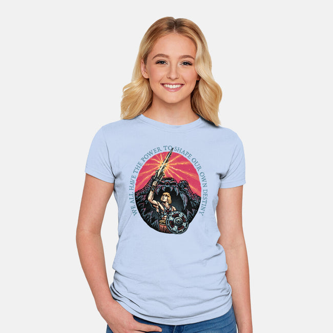 Shape Your Destiny-Womens-Fitted-Tee-glitchygorilla