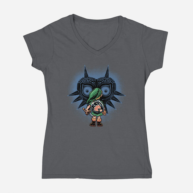 Face To Face With Destiny-Womens-V-Neck-Tee-glitchygorilla