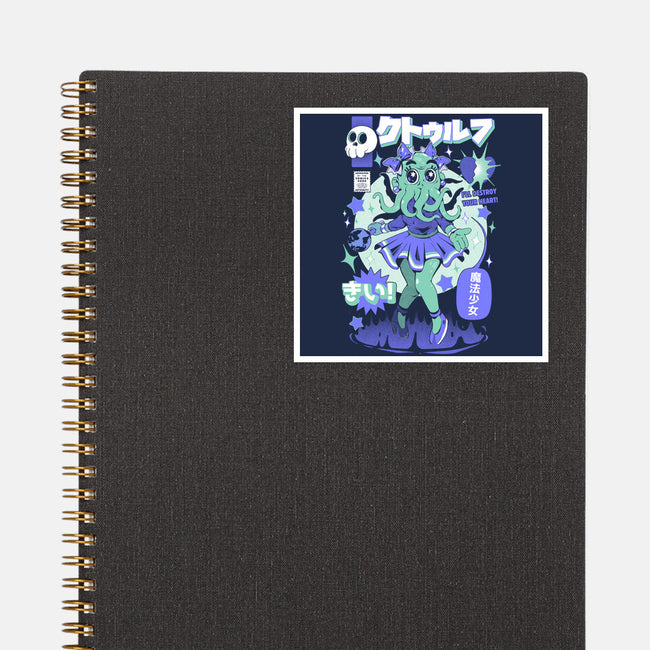 Girl Cthulhu-None-Glossy-Sticker-ilustrata