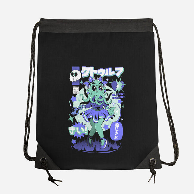 Girl Cthulhu-None-Drawstring-Bag-ilustrata
