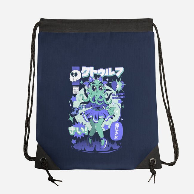 Girl Cthulhu-None-Drawstring-Bag-ilustrata
