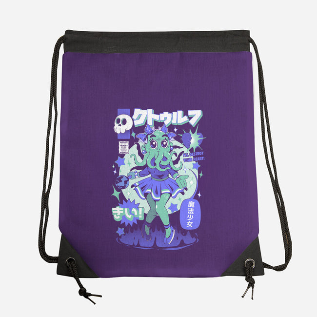 Girl Cthulhu-None-Drawstring-Bag-ilustrata