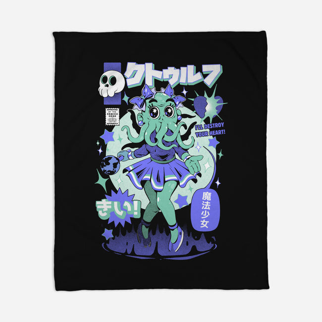 Girl Cthulhu-None-Fleece-Blanket-ilustrata