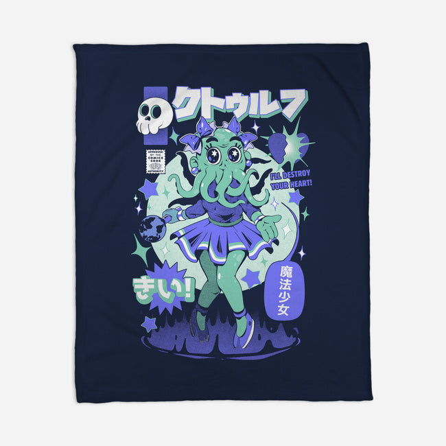 Girl Cthulhu-None-Fleece-Blanket-ilustrata