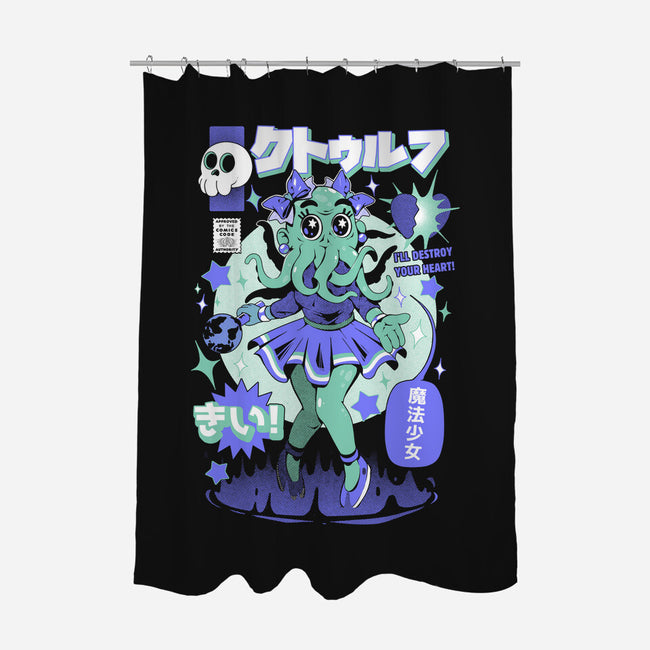 Girl Cthulhu-None-Polyester-Shower Curtain-ilustrata