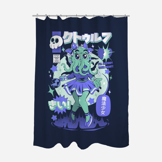 Girl Cthulhu-None-Polyester-Shower Curtain-ilustrata