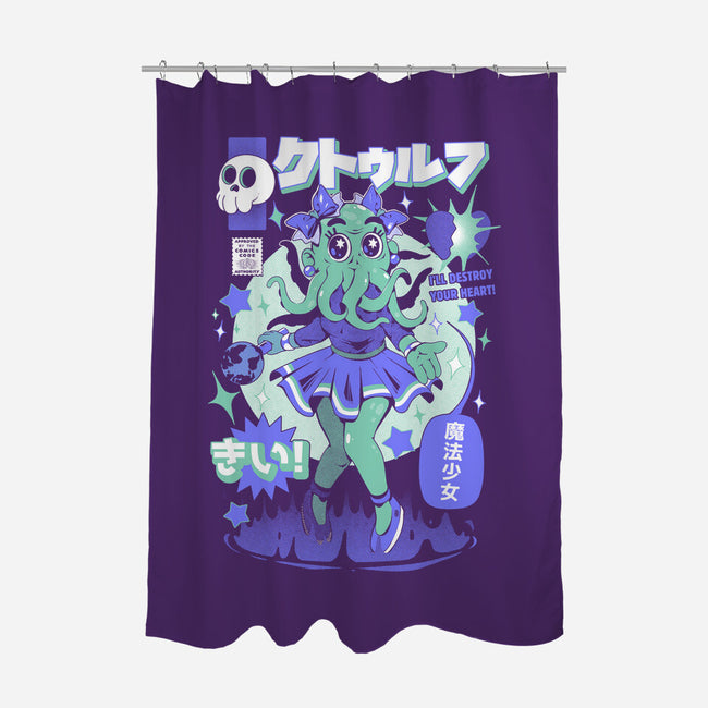 Girl Cthulhu-None-Polyester-Shower Curtain-ilustrata