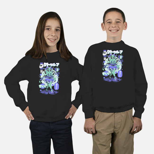 Girl Cthulhu-Youth-Crew Neck-Sweatshirt-ilustrata
