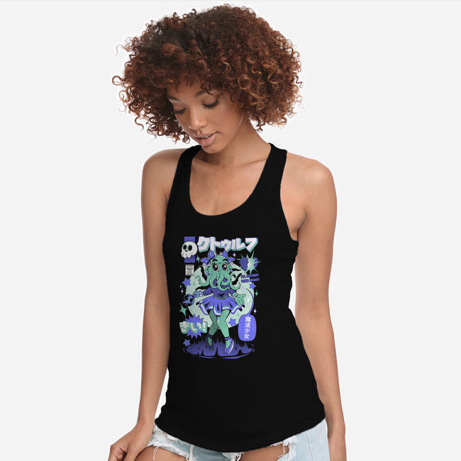 Girl Cthulhu-Womens-Racerback-Tank-ilustrata