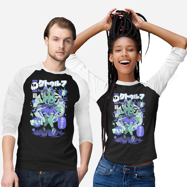 Girl Cthulhu-Unisex-Baseball-Tee-ilustrata