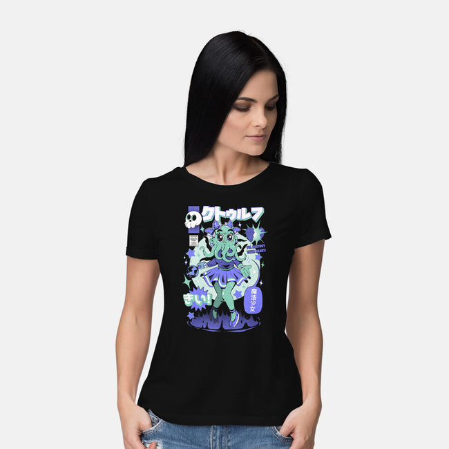 Girl Cthulhu-Womens-Basic-Tee-ilustrata