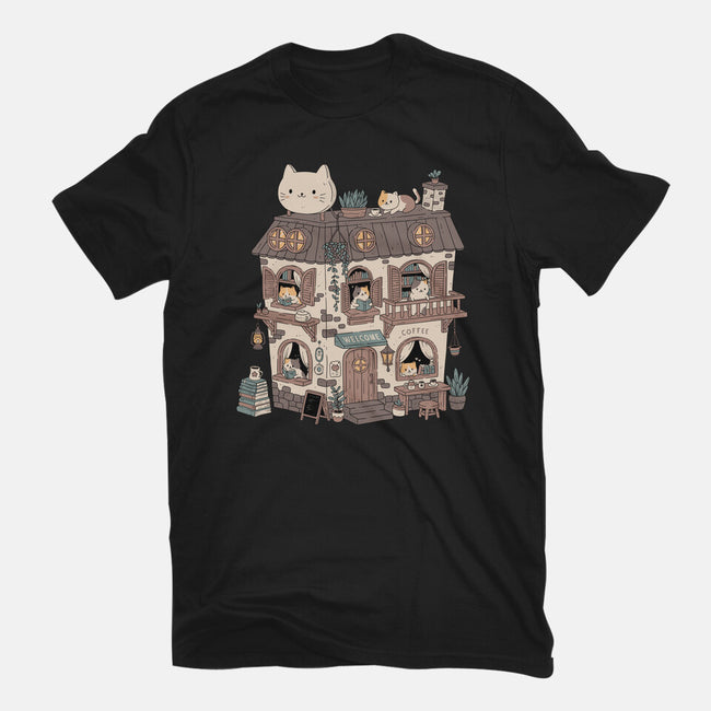 Cat Reading Club-Mens-Basic-Tee-GODZILLARGE