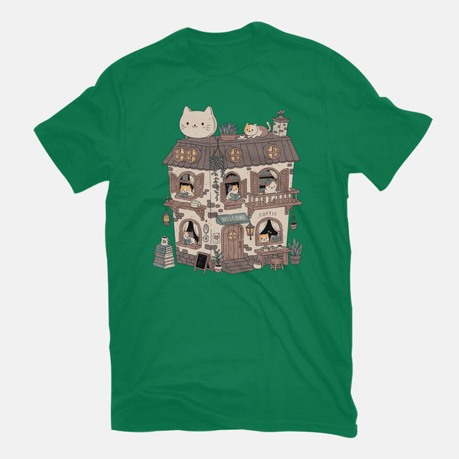 Cat Reading Club-Unisex-Basic-Tee-GODZILLARGE