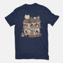 Cat Reading Club-Unisex-Basic-Tee-GODZILLARGE