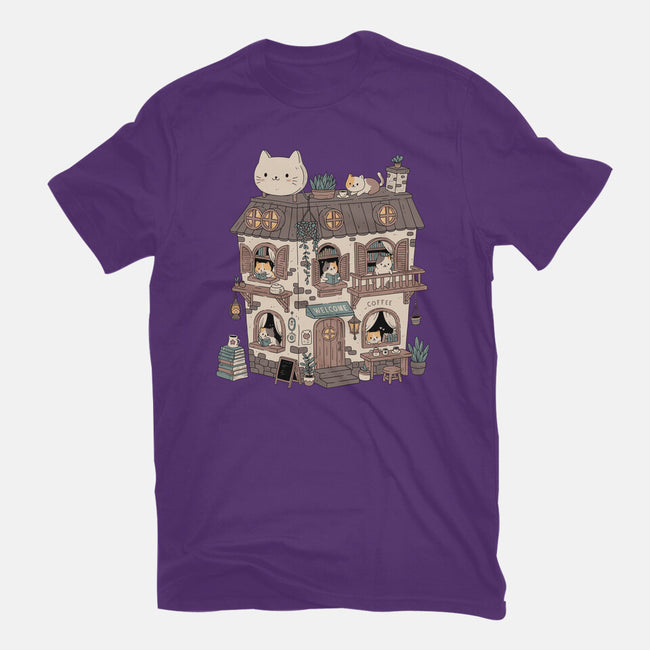 Cat Reading Club-Mens-Basic-Tee-GODZILLARGE