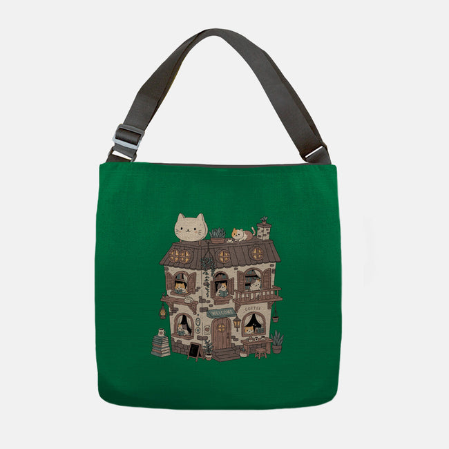 Cat Reading Club-None-Adjustable Tote-Bag-GODZILLARGE