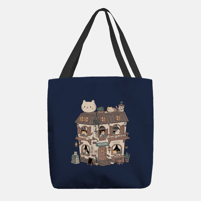 Cat Reading Club-None-Basic Tote-Bag-GODZILLARGE