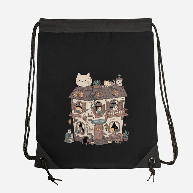 Cat Reading Club-None-Drawstring-Bag-GODZILLARGE