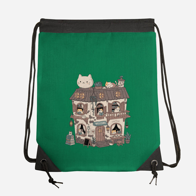 Cat Reading Club-None-Drawstring-Bag-GODZILLARGE