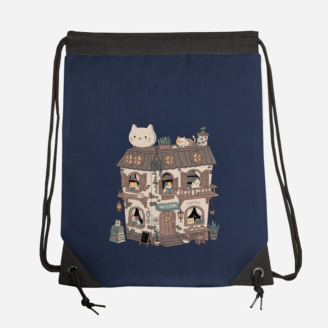 Cat Reading Club-None-Drawstring-Bag-GODZILLARGE