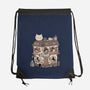 Cat Reading Club-None-Drawstring-Bag-GODZILLARGE