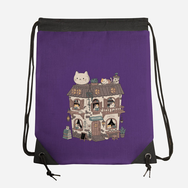 Cat Reading Club-None-Drawstring-Bag-GODZILLARGE