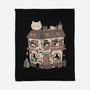 Cat Reading Club-None-Fleece-Blanket-GODZILLARGE