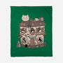 Cat Reading Club-None-Fleece-Blanket-GODZILLARGE