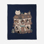 Cat Reading Club-None-Fleece-Blanket-GODZILLARGE