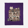 Cat Reading Club-None-Fleece-Blanket-GODZILLARGE
