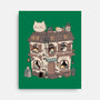 Cat Reading Club-None-Stretched-Canvas-GODZILLARGE