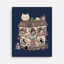 Cat Reading Club-None-Stretched-Canvas-GODZILLARGE