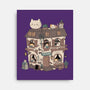 Cat Reading Club-None-Stretched-Canvas-GODZILLARGE