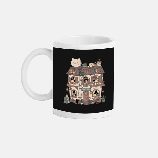 Cat Reading Club-None-Mug-Drinkware-GODZILLARGE