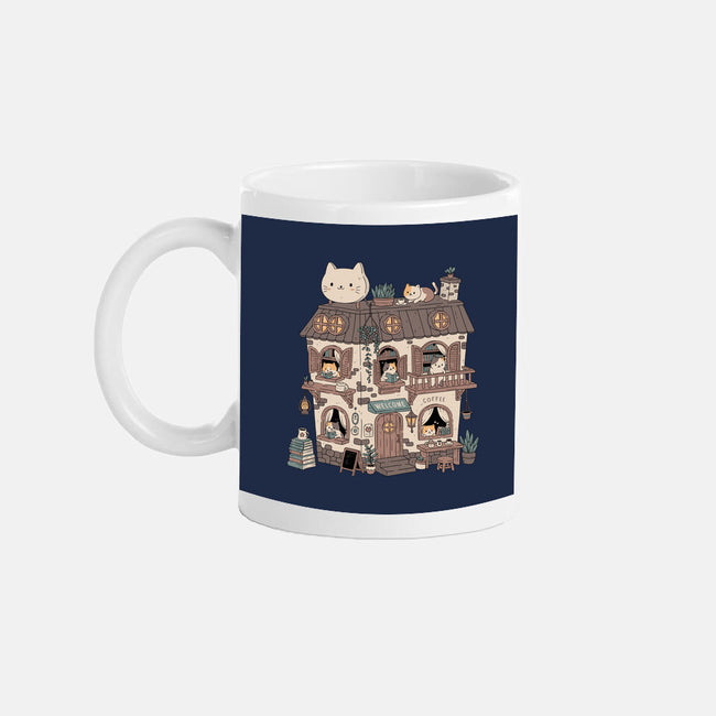 Cat Reading Club-None-Mug-Drinkware-GODZILLARGE