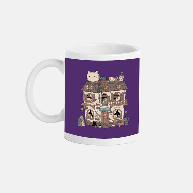Cat Reading Club-None-Mug-Drinkware-GODZILLARGE