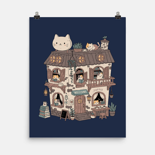 Cat Reading Club-None-Matte-Poster-GODZILLARGE