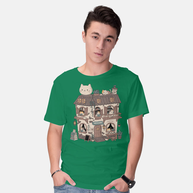 Cat Reading Club-Mens-Basic-Tee-GODZILLARGE