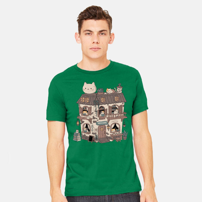 Cat Reading Club-Mens-Heavyweight-Tee-GODZILLARGE