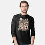 Cat Reading Club-Mens-Long Sleeved-Tee-GODZILLARGE