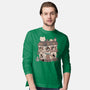 Cat Reading Club-Mens-Long Sleeved-Tee-GODZILLARGE