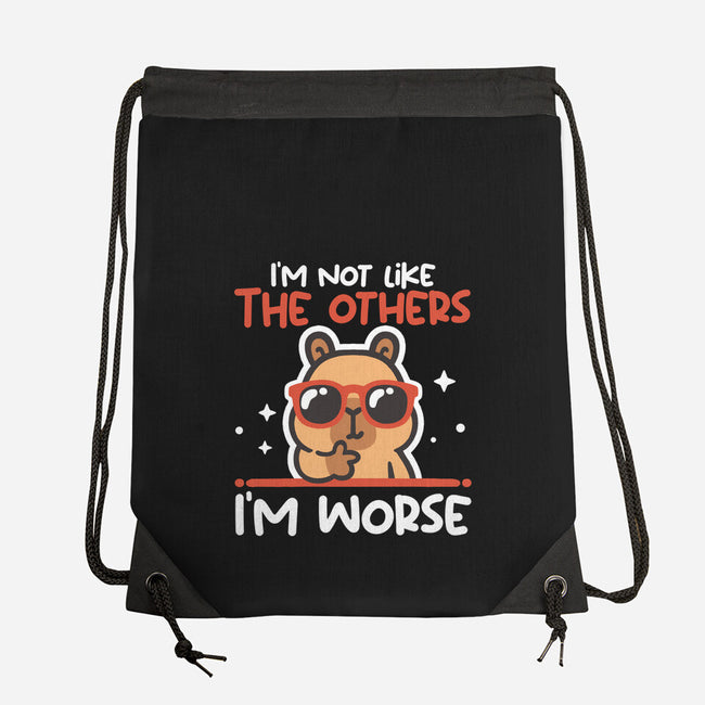 I'm Worse Capybara-None-Drawstring-Bag-NemiMakeit